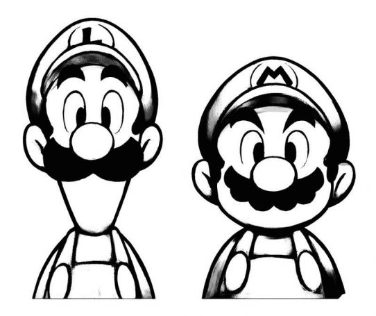 Sketch of mario and luigi photo by demonyoshi photobucket tattoopattern tattoo pattern color mario and luigi coloring pages mario coloring pages