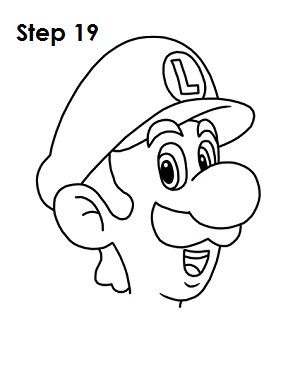 How to draw luigi step mini drawings minnie mouse drawing mario quilt
