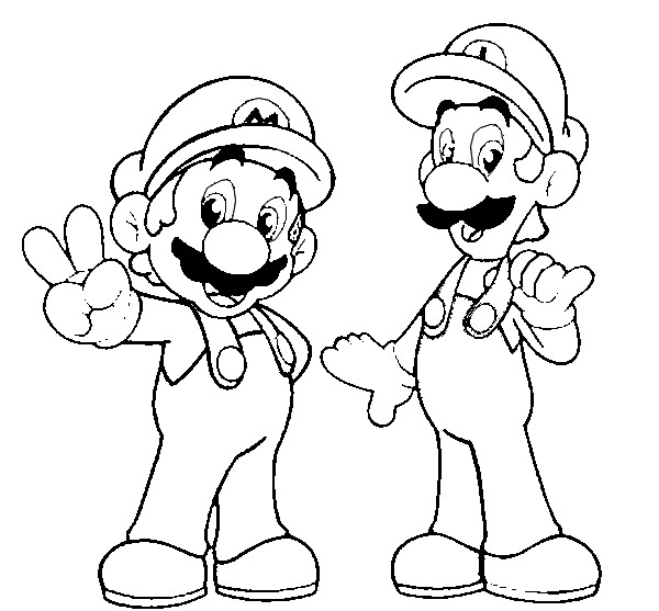 Coloring page super mario