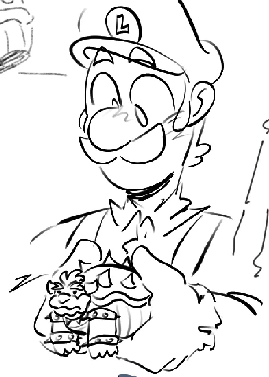 Ð â cat luigi some older sketches runs away
