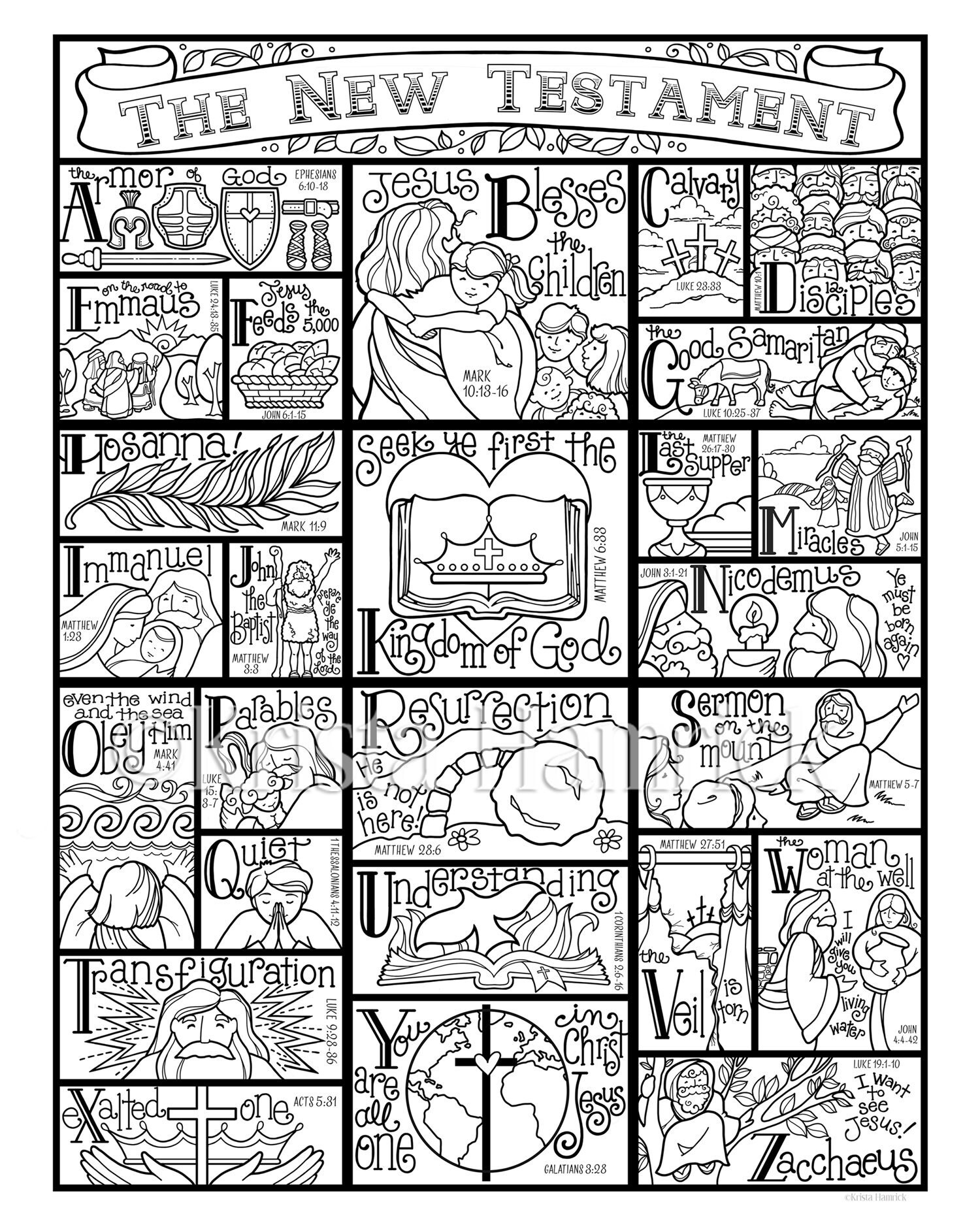 Old testament and new testament both designs included coloring pages in three sizes each x x x for bible journaling tip