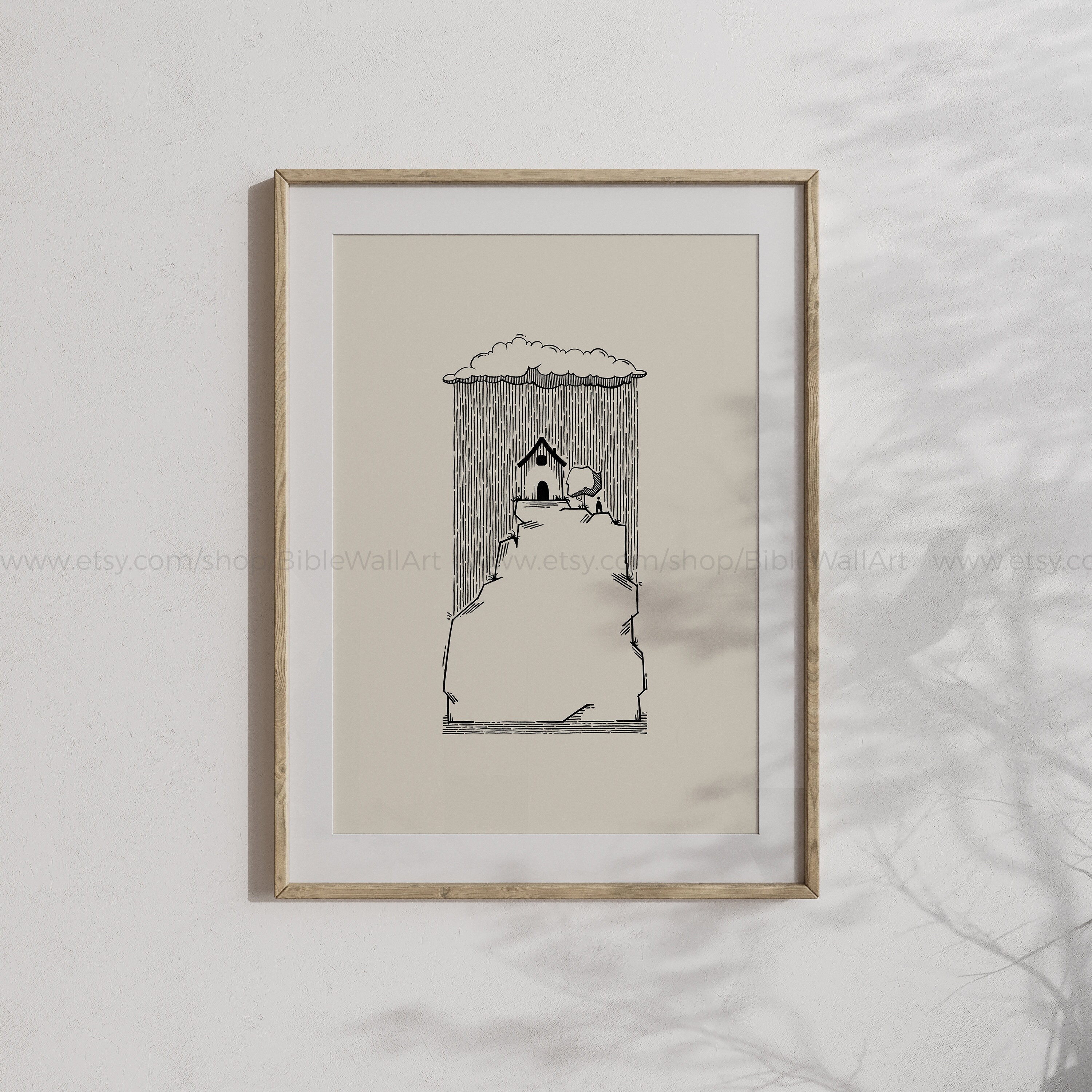 Build your house on the rock the wise man built his house upon the rock luke matthew minimalist christian decor