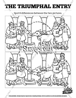Luke the triumphal entry sunday school coloring pages â