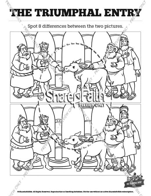 Luke the triumphal entry sunday school coloring pages â