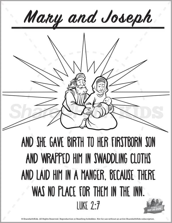 Luke mary and joseph christmas story preschool dot to dot â