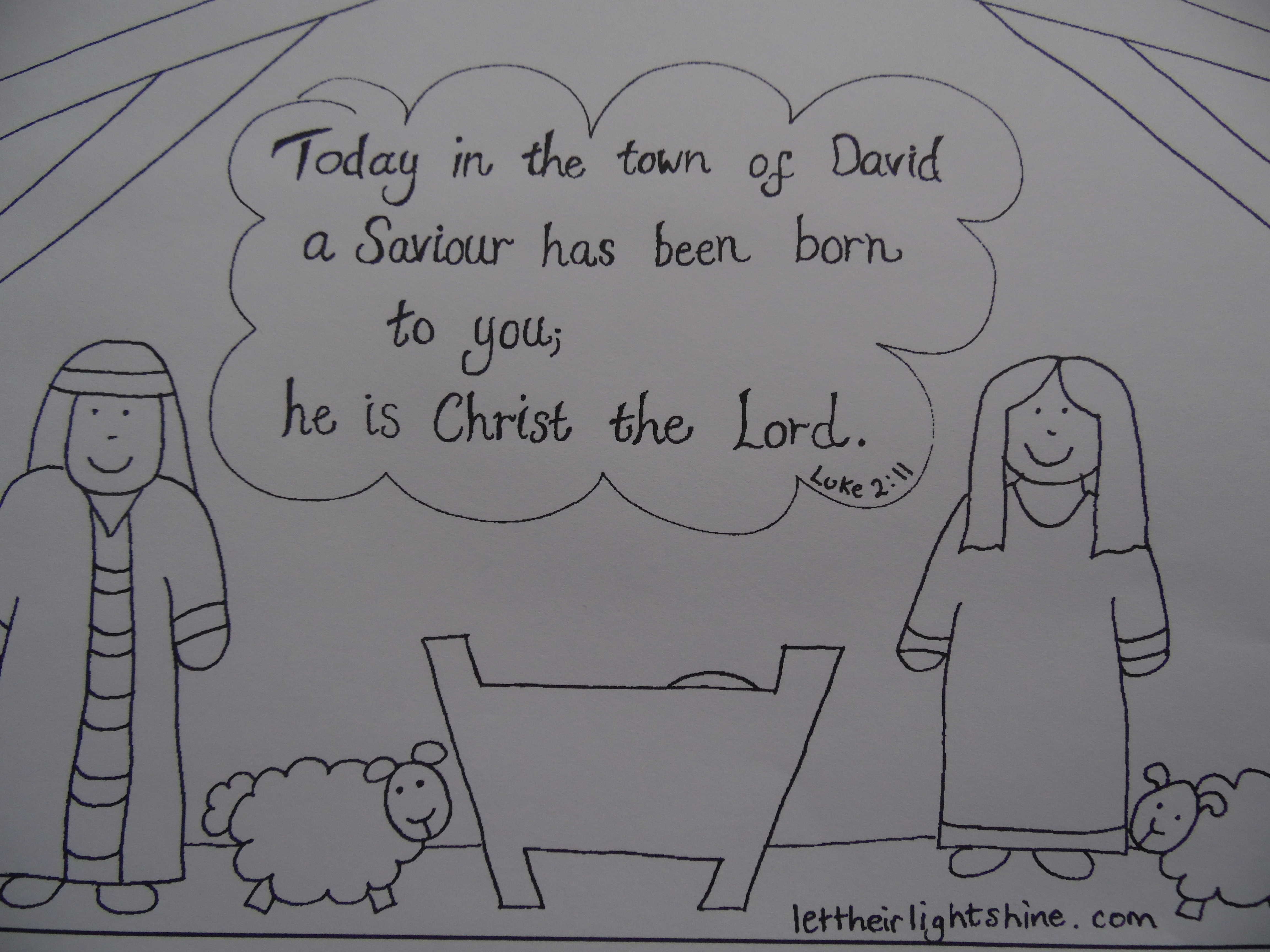 Memory verse luke colouring