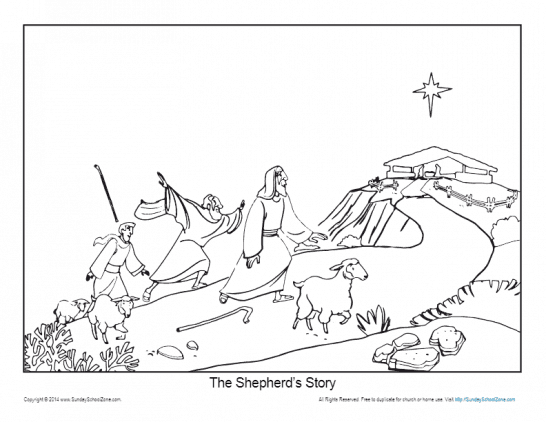 The shepherds told about jesus activities on sunday school zone