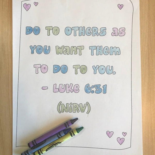 Luke bible verse coloring page