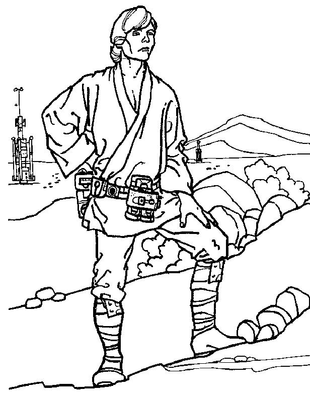 Luke skywalker coloring pages
