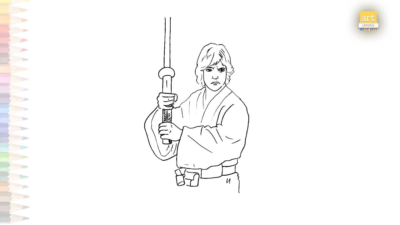 Luke skywalker drawings easy drawings how to draw luke skywalker simply artjanag