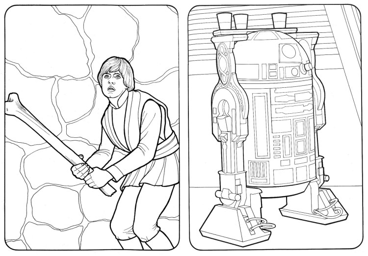 Make your own star wars adventure with vintage s coloring pages