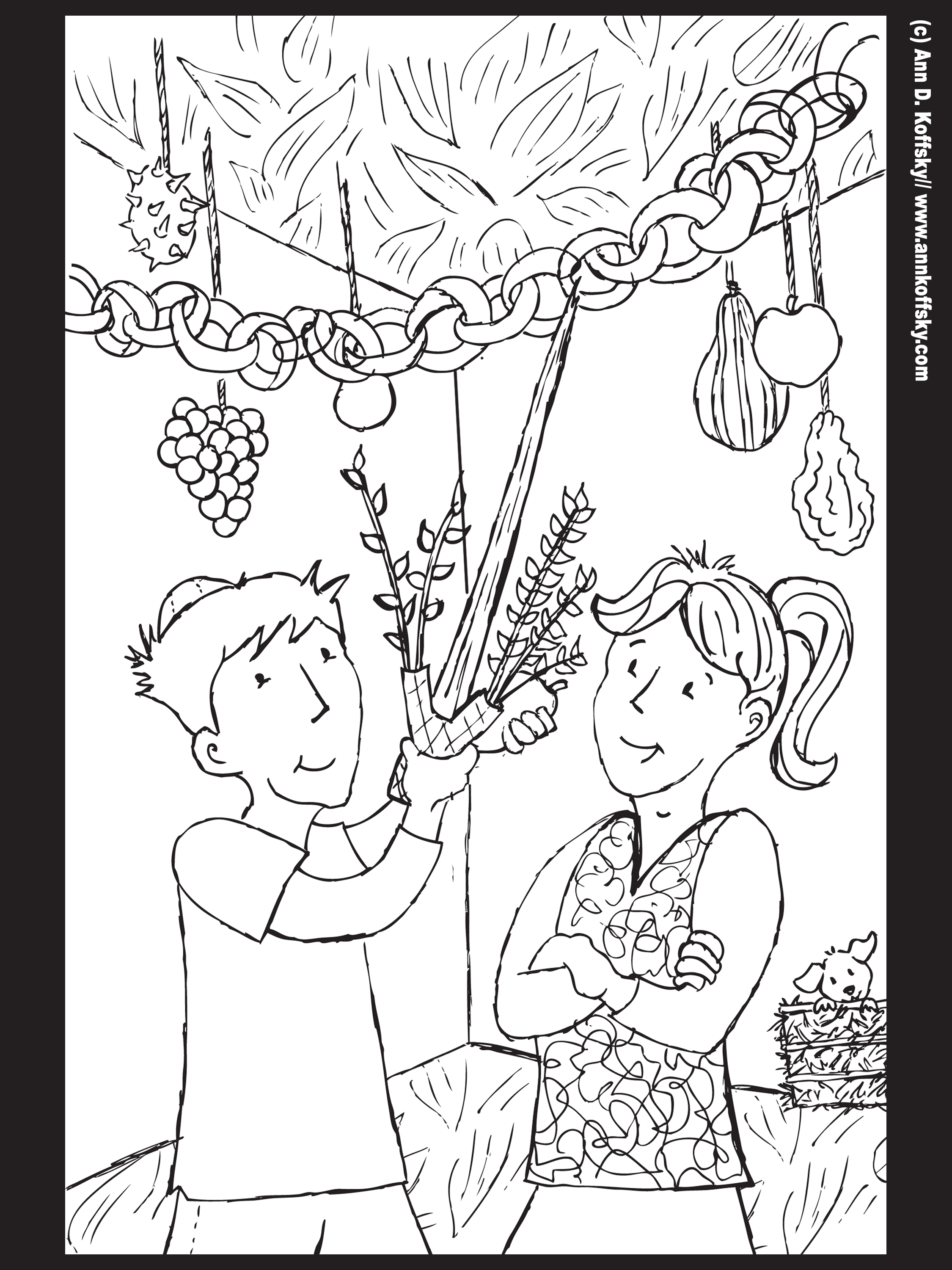 Succot coloring page â ann d koffsky
