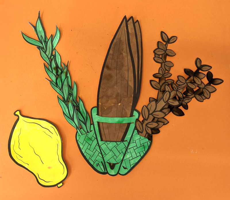 Lulav and etrog craft for kids