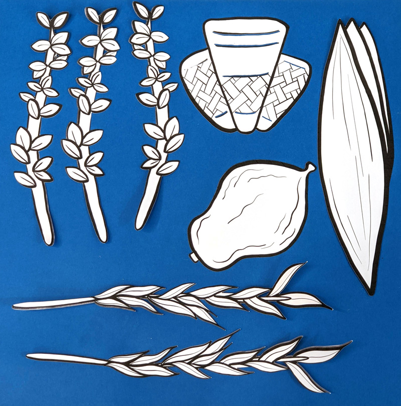 Lulav and etrog craft for kids