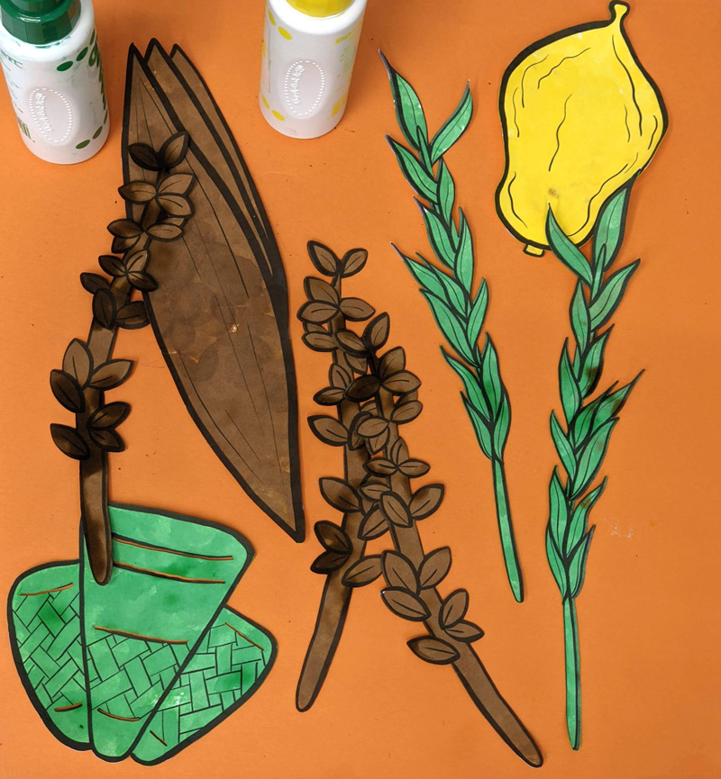 Lulav and etrog craft for kids