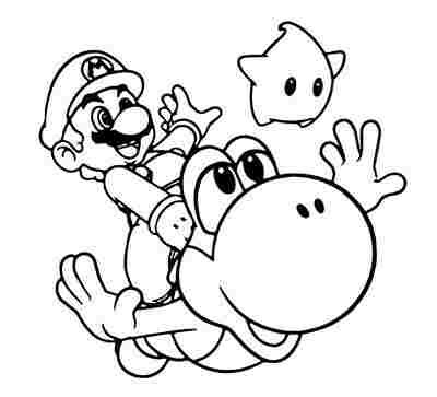 Yoshi coloring pages printable for free download