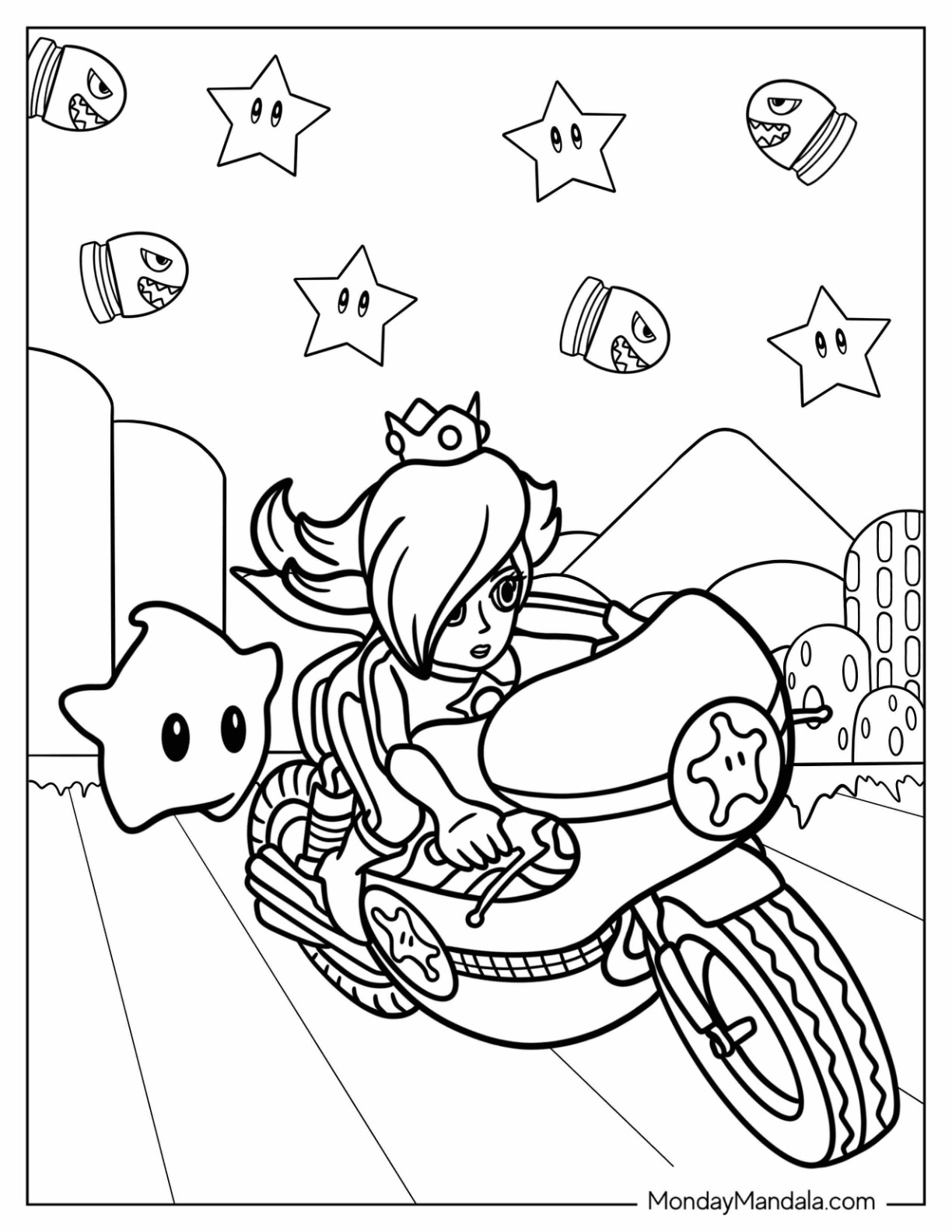 Rosalina coloring pages free pdf printables