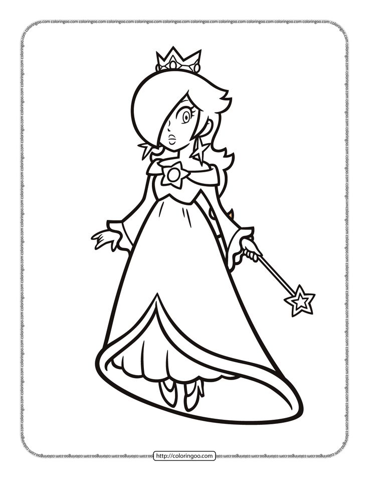 Princess rosalina coloring sheet mario coloring pages super mario coloring pages princess coloring pages