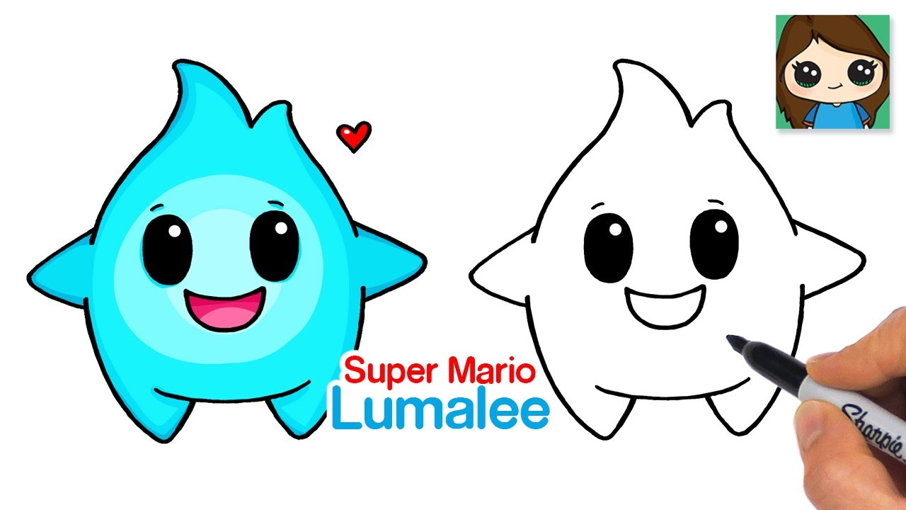 How to draw lumalee the super mario bros movie