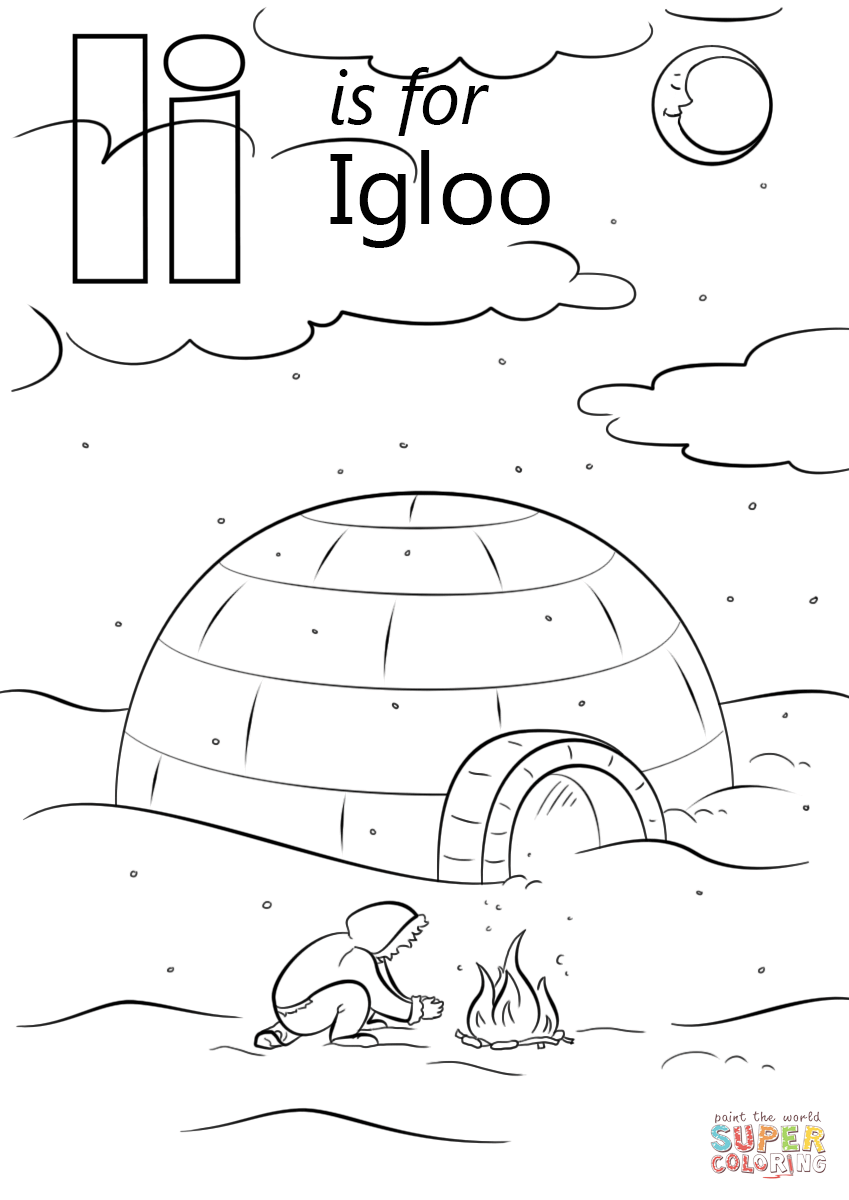 Kirjain i kuten igloo vãrityskuva