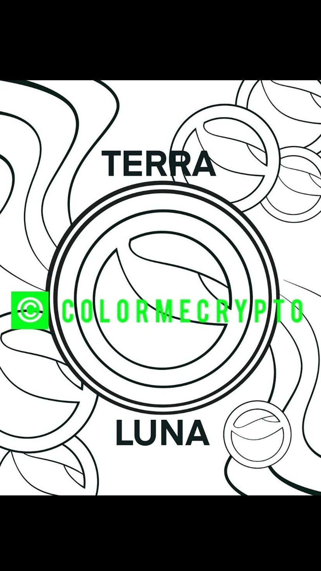 Terra luna colormecrypto coloring book page free coversheet included