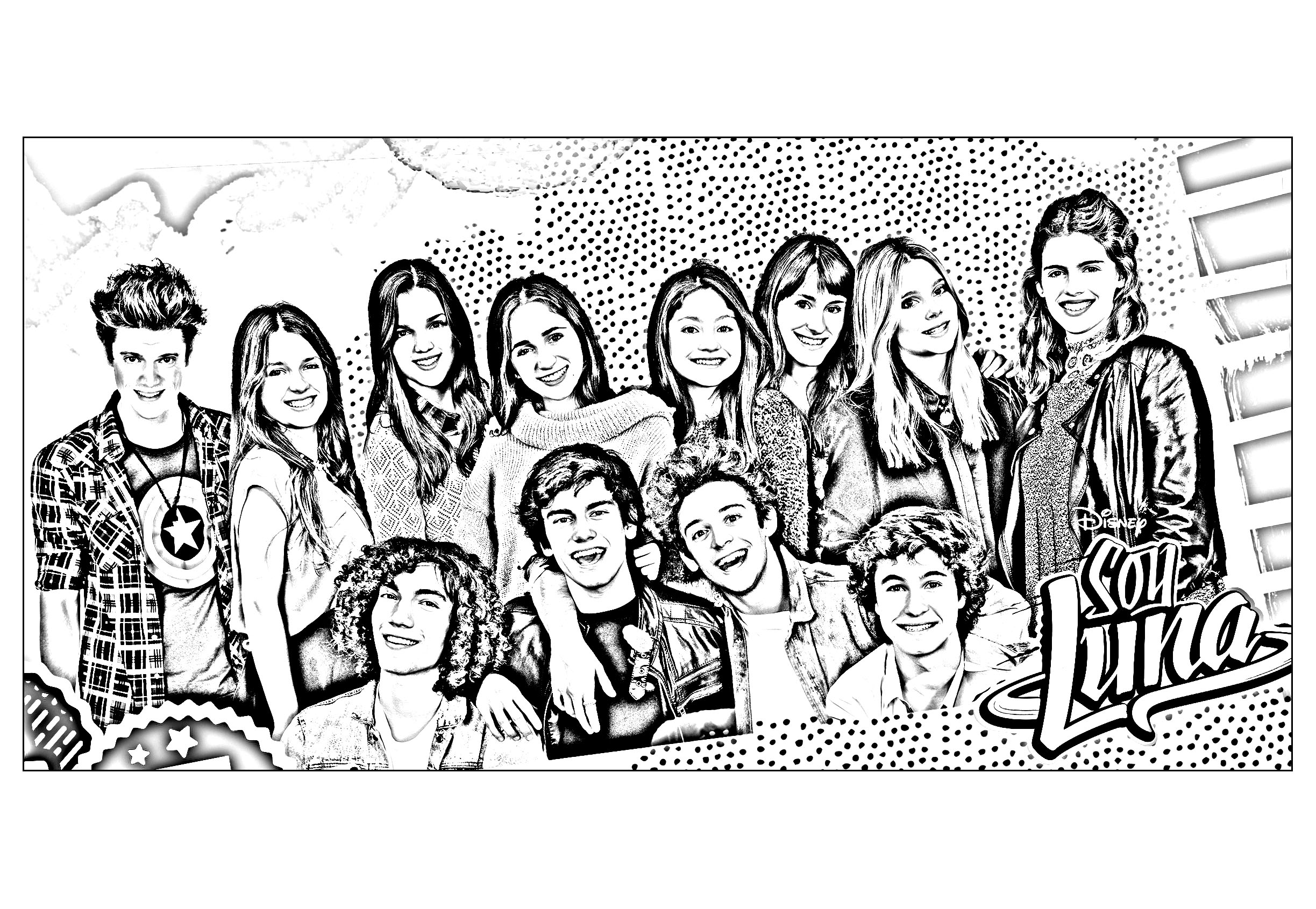 Image of soy luna to print and color