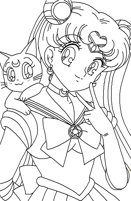 Moon and luna coloring page by paramourphoenix on