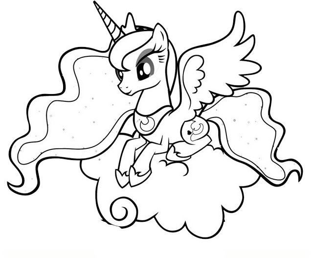 Princess luna coloring pages