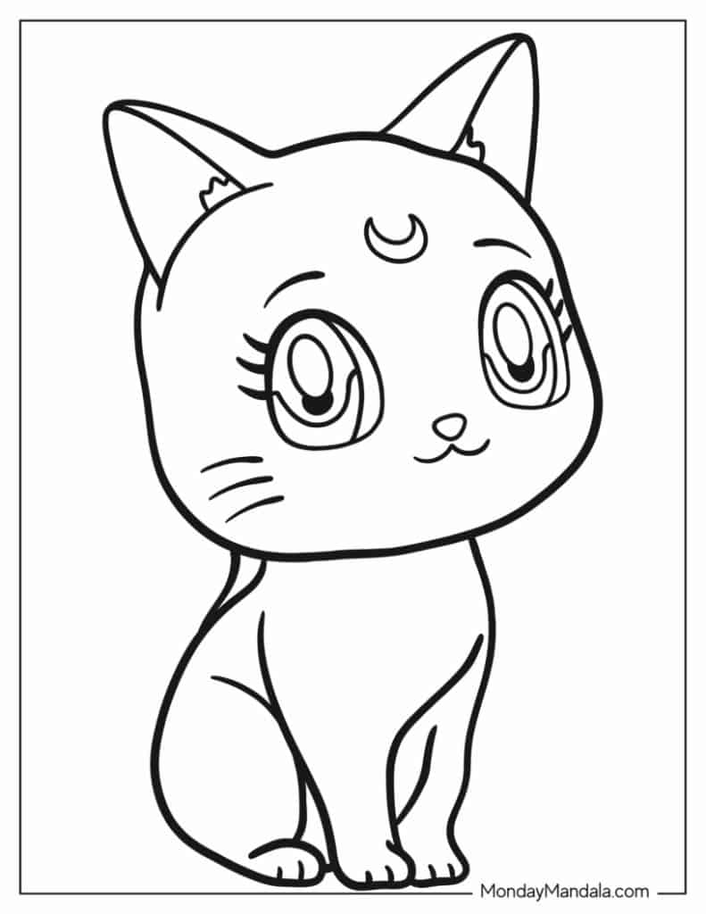 Sailor moon coloring pages free pdf printables