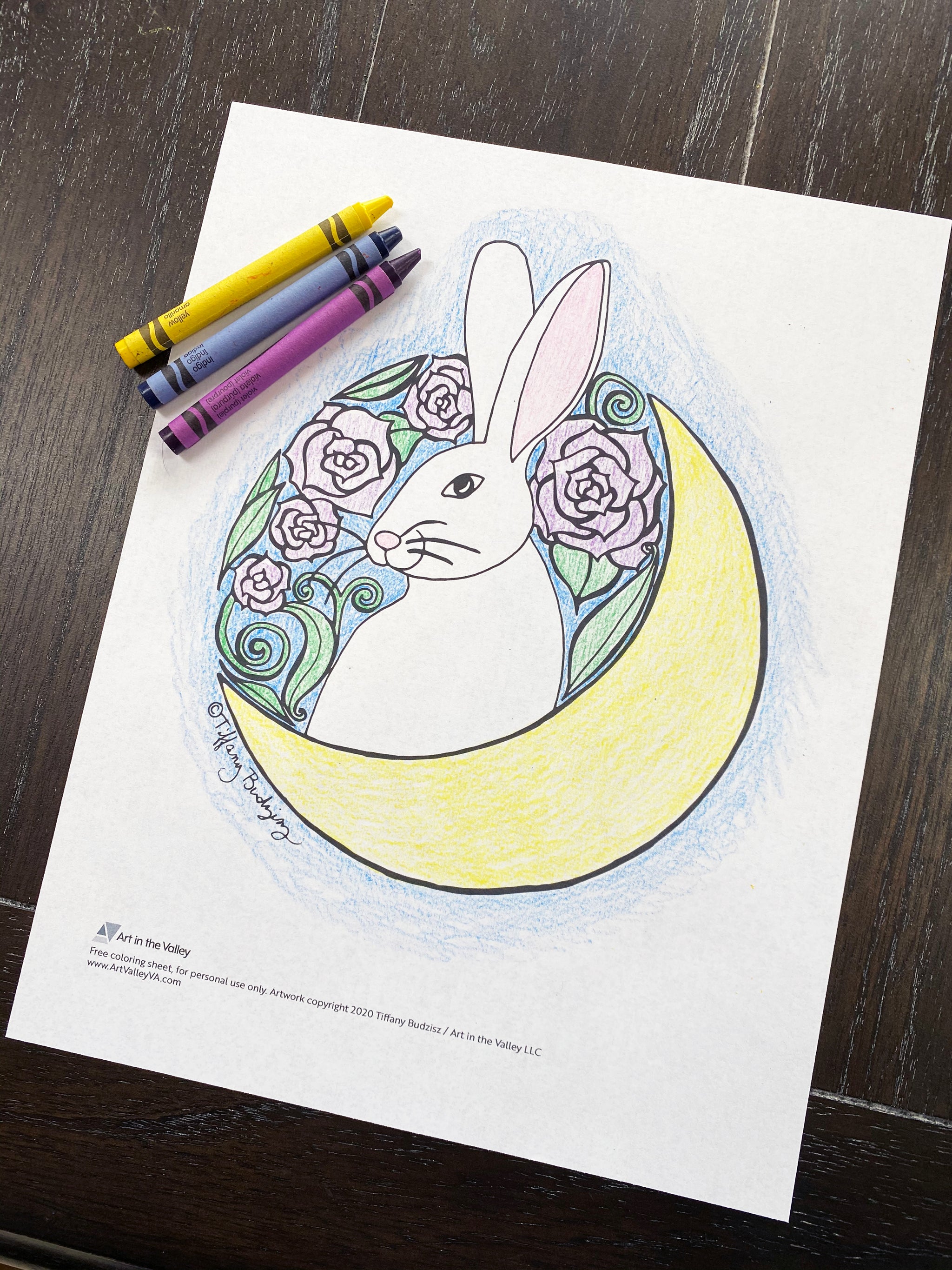Free luna coloring page