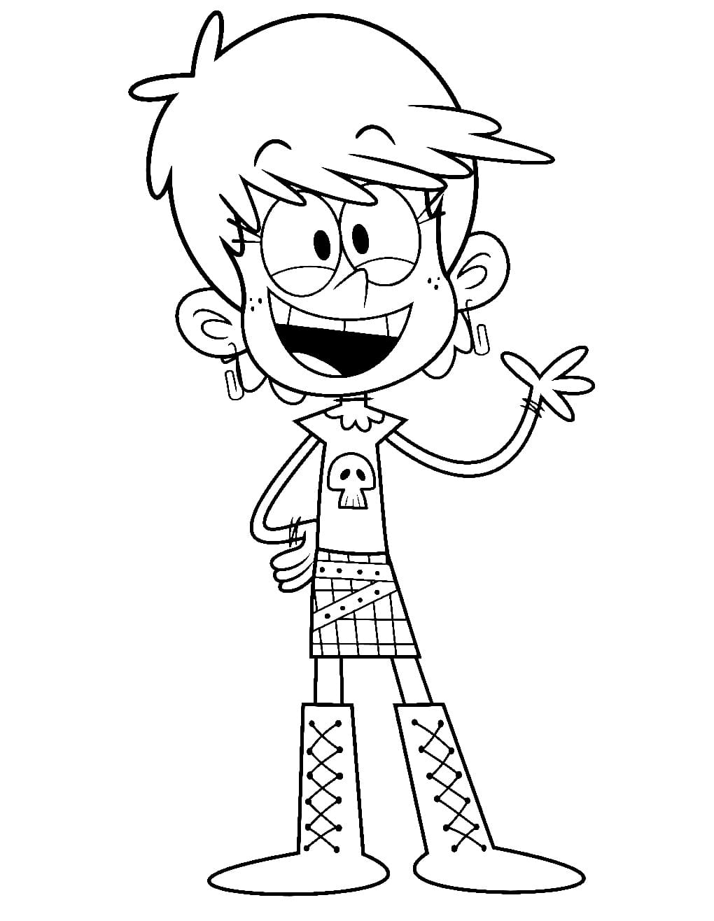 Happy luna loud coloring page