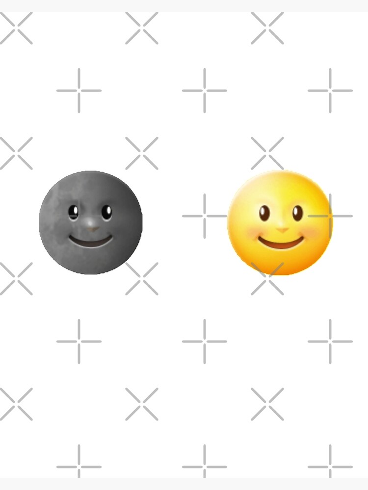 Moon face emoji art board print for sale by sameer