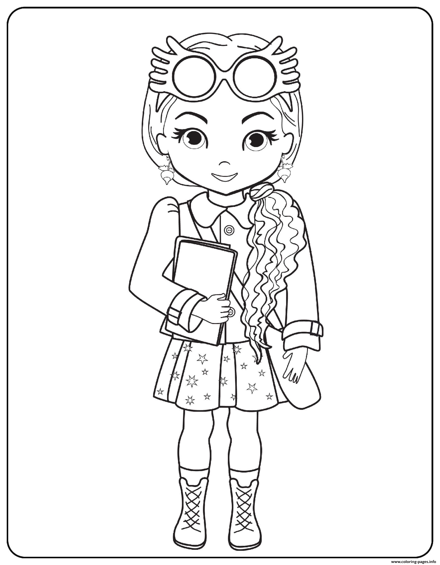 Luna lovegood coloring page printable