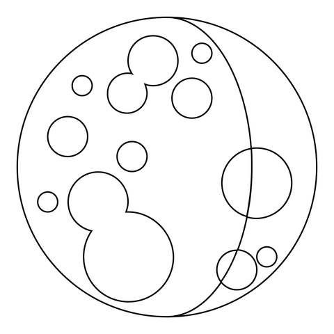 Waning gibbous moon coloring page free printable coloring pages