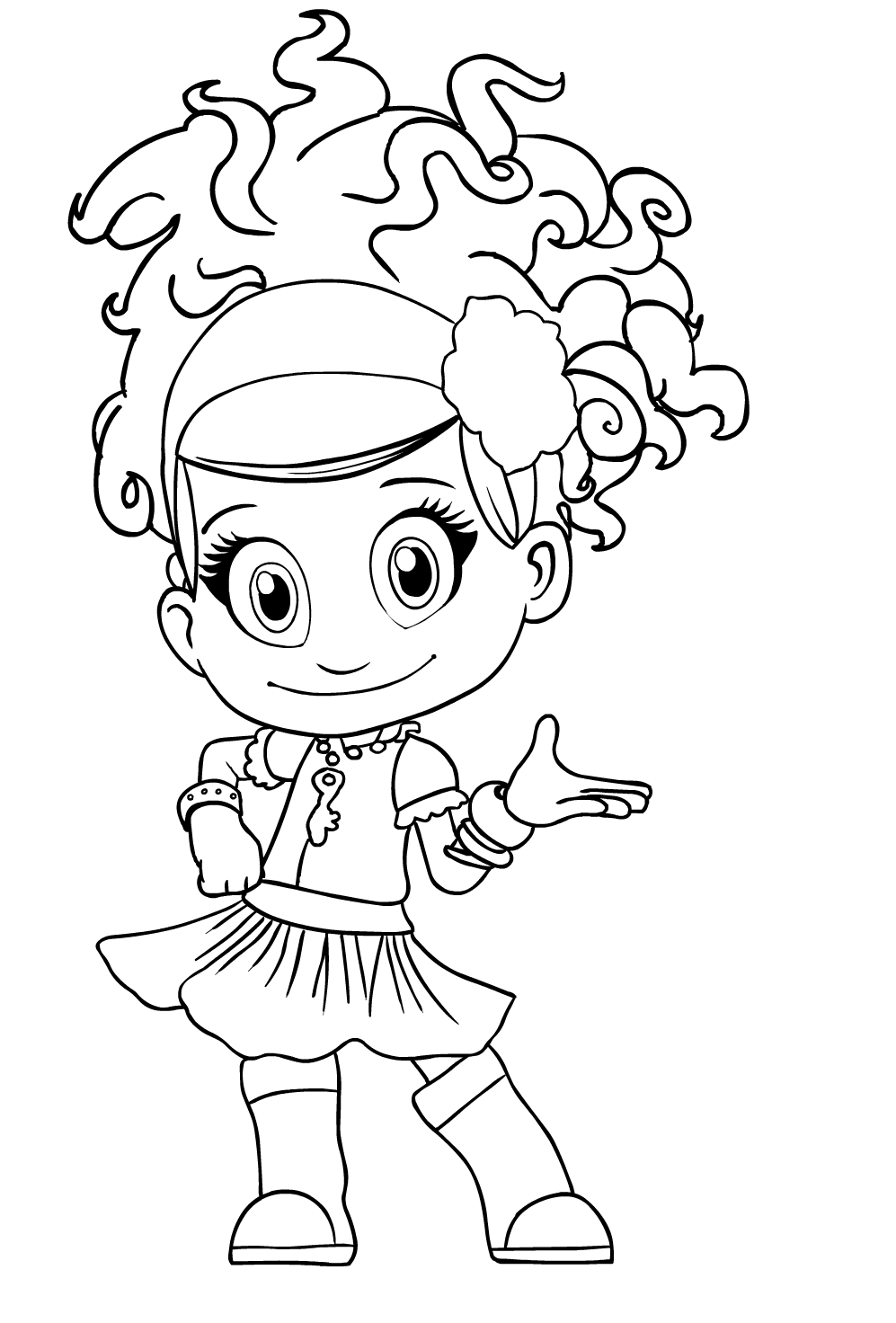 Luna petunia coloring page