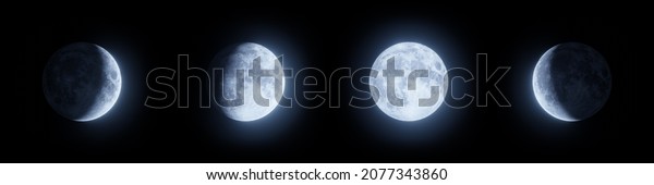 Luna en cuarto menguante images stock photos d objects vectors
