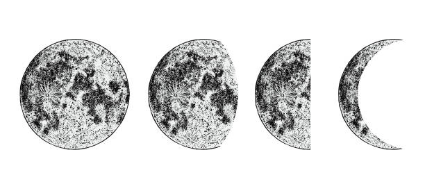Luna gibosa ilustraciones de stock grãficos vectoriales libres de derechos y clip art