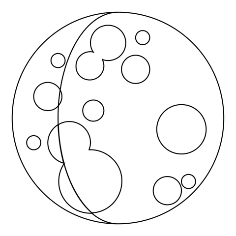 Waxing gibbous moon coloring page free printable coloring pages