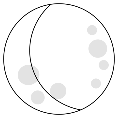 Waning crescent moon emoji coloring page free printable coloring pages