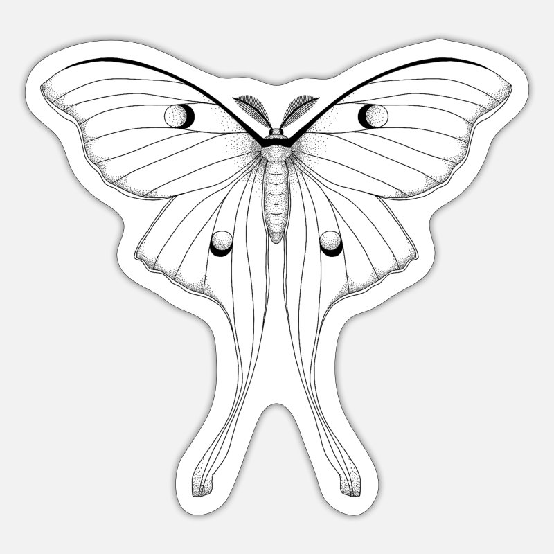Luna moth sticker