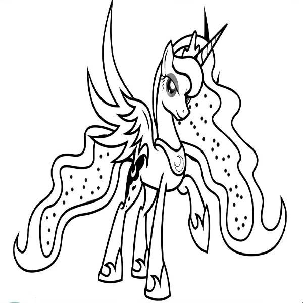 My little pony coloring pages princess luna my little pony coloring horse coloring pages my little pony princess