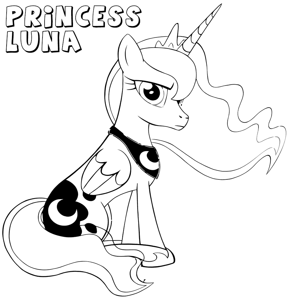 Princess luna coloring pages