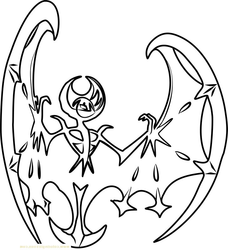 Unique de dessin pokemon lunala images cartoon coloring pages pokemon coloring pages moon coloring pages