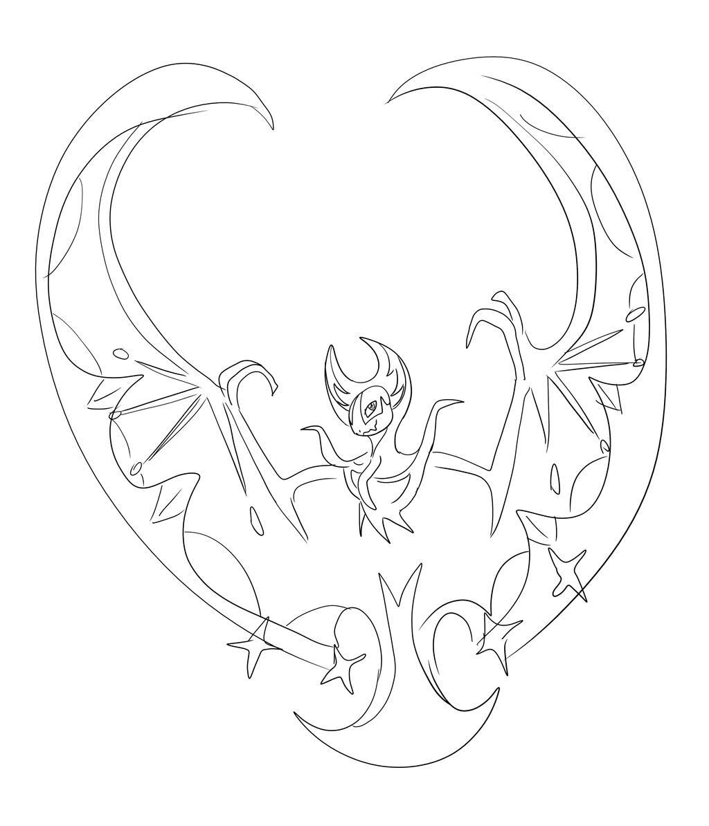 Lunala sketch by aprilsilverwolf on