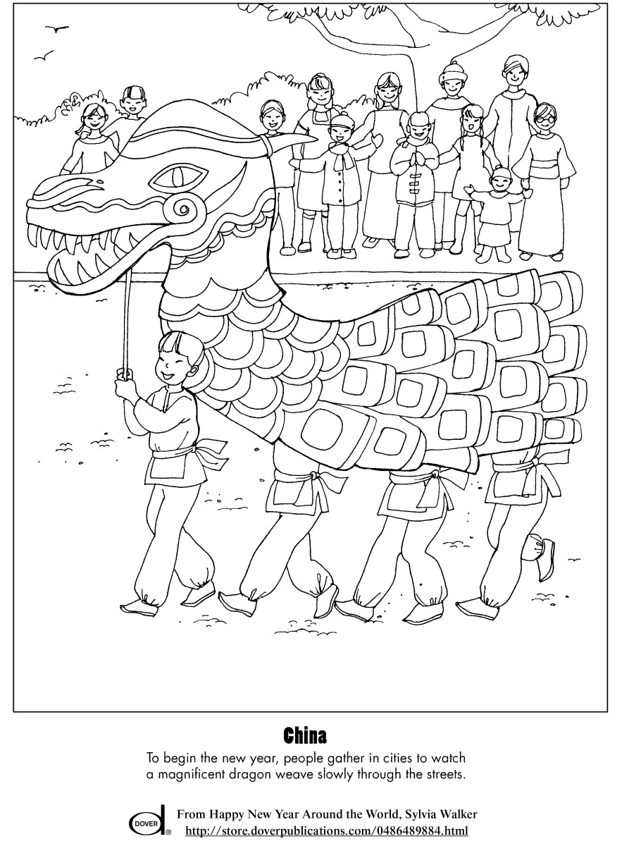 Celebrate chinese new year with cool coloring pages