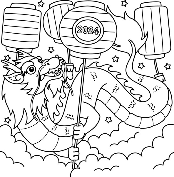 Thousand chinese new year coloring pages royalty