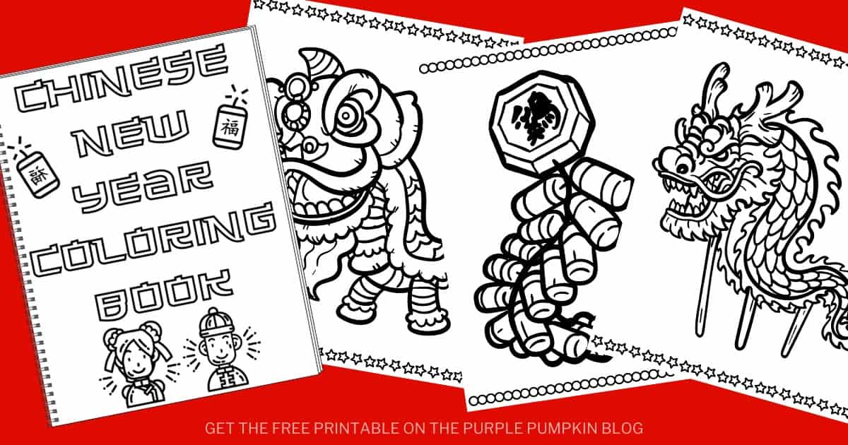 Free printable chinese new year loring book pages