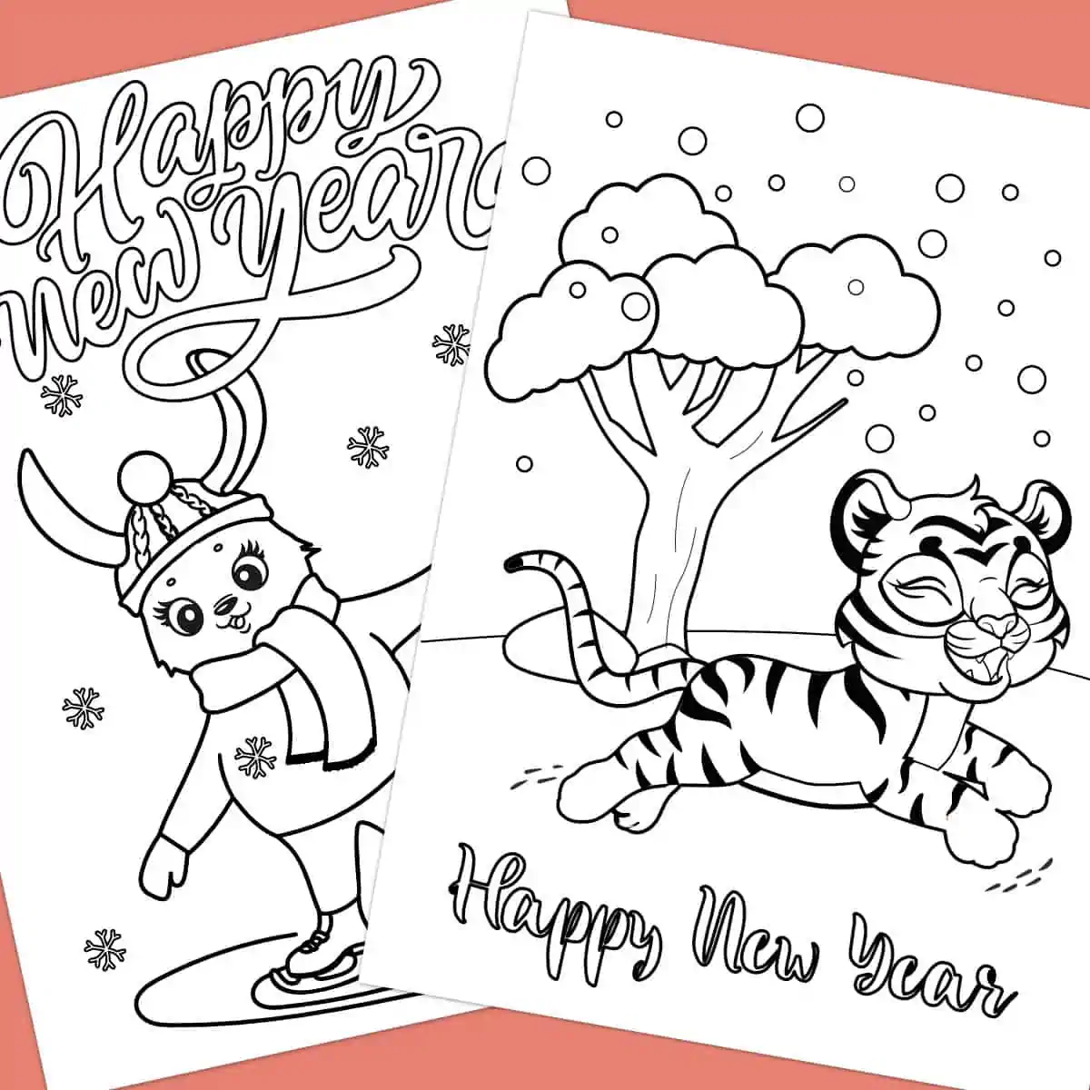 Free new year coloring pages âprintable story