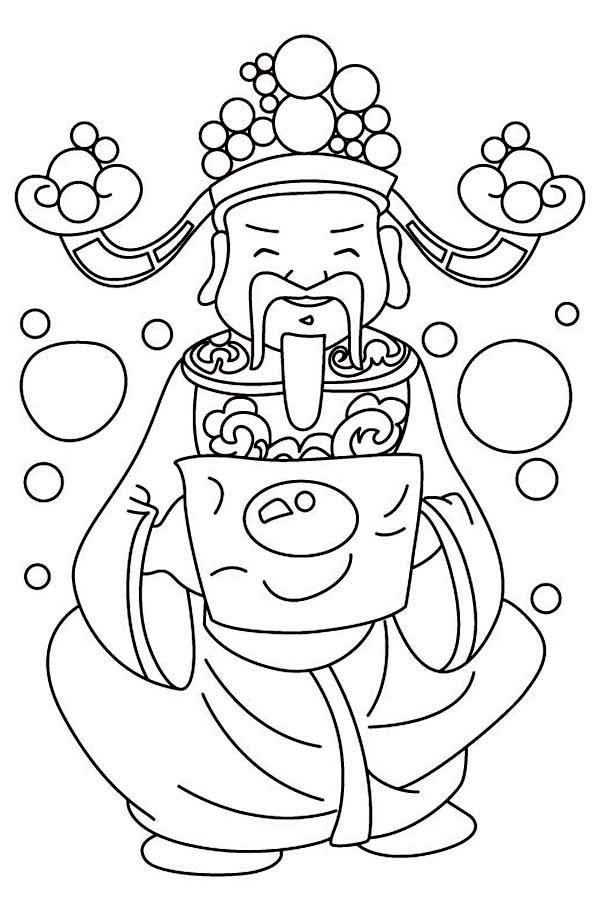Chinese new year coloring pages