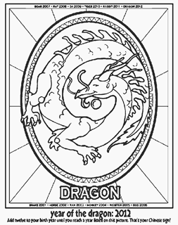 Lunar new year free coloring pages